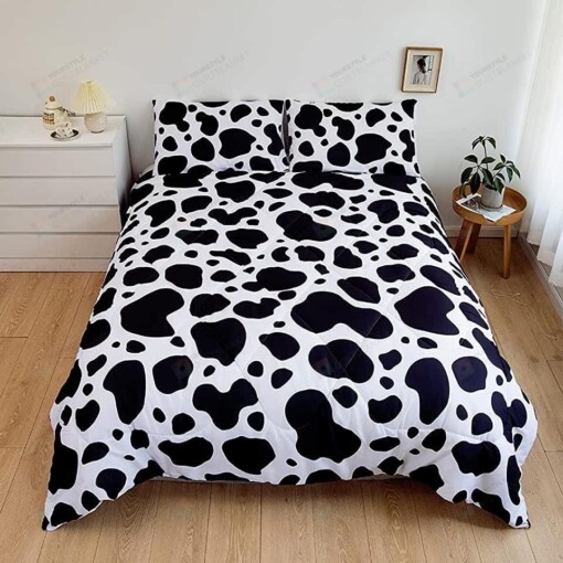 Dairy Cow Skin Print Pattern Bedding Set Bed Sheets Spread Comforter Duvet Cover Bedding Sets
