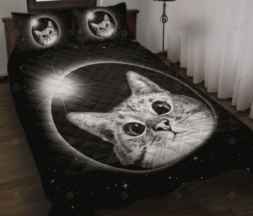 Cat Astronaut Quilt Bedding Set