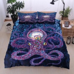 Hippie Octopus Bedding Set Bed Sheets Spread Comforter Duvet Cover Bedding Sets