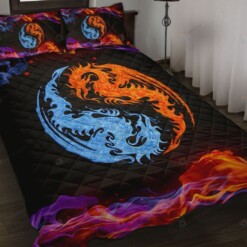 Dragon Fire Style Quilt Bedding Set