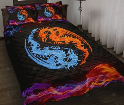 Dragon Fire Style Quilt Bedding Set