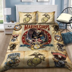 United State Marine Corps Bedding Set Cotton Bed Sheets Spread Comforter Duvet Cover Bedding Sets