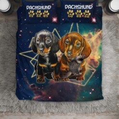 Dachshund Dog  Dad And Mom Bedding Set Cotton Bed Sheets Spread Comforter Duvet Cover Bedding Sets