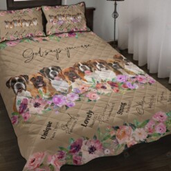 Cute Boxer Quilt Bedding Set