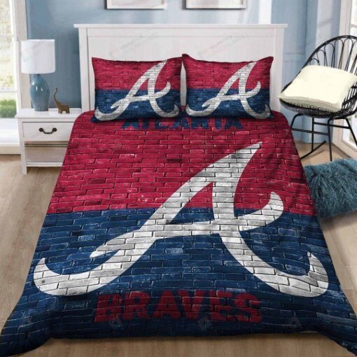 Atlanta Braves Bricks Bedding Set