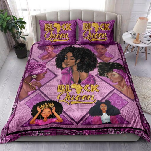 Black Queen African Girl Bedding Set Bed Sheets Spread Comforter Duvet Cover Bedding Sets