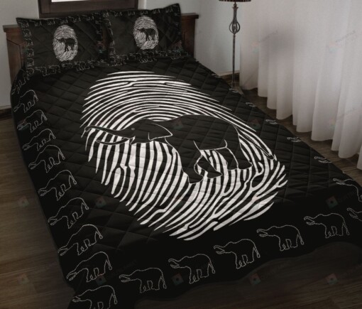 Elephant Fingerprint Quilt Bedding Set
