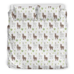 Llama Pattern Bedding Set Bed Sheet Spread Comforter Duvet Cover Bedding Sets