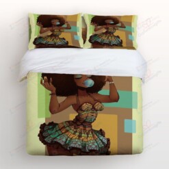 African Black Girl Bedding Set Bed Sheets Spread Comforter Duvet Cover Bedding Sets