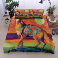 Wolf Cotton Bed Sheets Spread Comforter Duvet Cover Bedding Sets