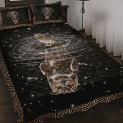 Owl Reflection Quilt Bed Sheets Spread Duvet Cover Bedding Sets