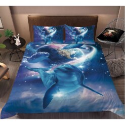 Dolphin Bedding Set Bed Sheets Spread Comforter Duvet Cover Bedding Sets