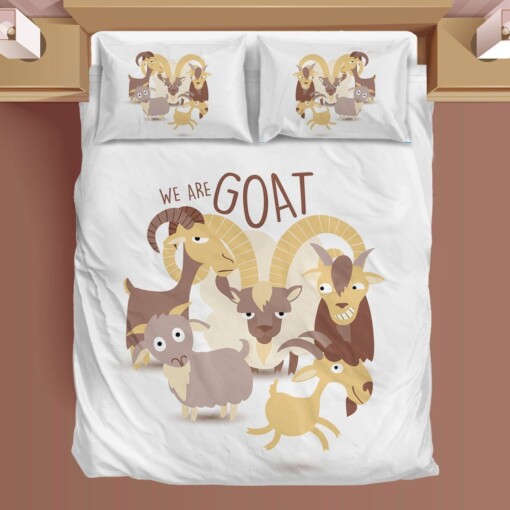 Cartoon Goats We Are Goat Bedding Set Bed Sheet Spread Comforter Duvet Cover Bedding Sets