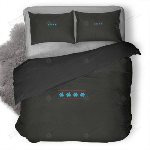 Space Invaders Minimalism Duvet Cover Bedding Set