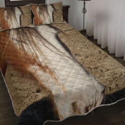 Horse Dry Soil Cracking Quilt Bedding Set