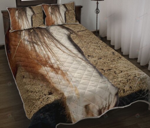 Horse Dry Soil Cracking Quilt Bedding Set