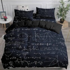 Math Cotton Bed Sheets Spread Comforter Duvet Cover Bedding Sets