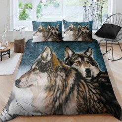 Wolves Cotton Bed Sheets Spread Comforter Duvet Cover Bedding Sets