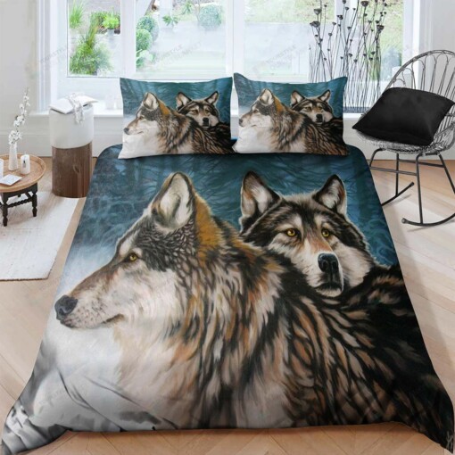 Wolves Cotton Bed Sheets Spread Comforter Duvet Cover Bedding Sets