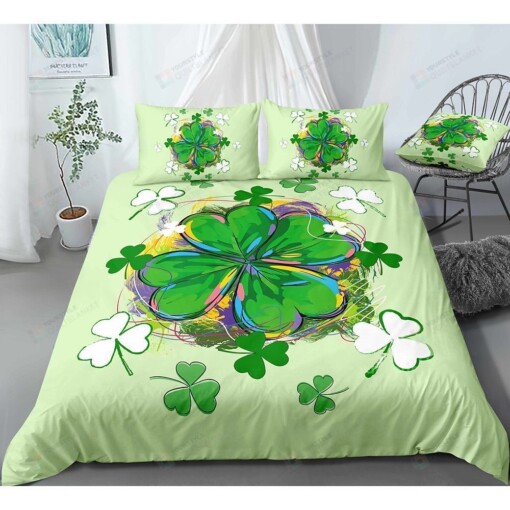 Clover St.Patrick's Day Bedding Set Bed Sheets Spread Comforter Duvet Cover Bedding Sets