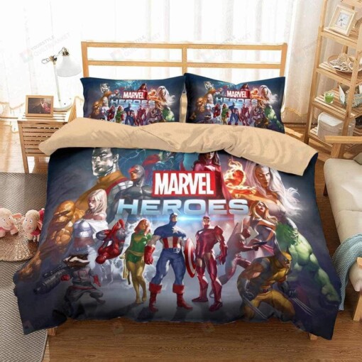 3d Marvel Heroes Duvet Cover Bedding Set