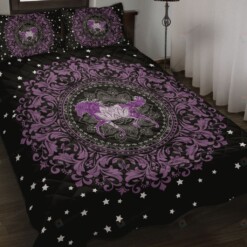 Horse Circular Pattern Henna Quilt Bedding Set