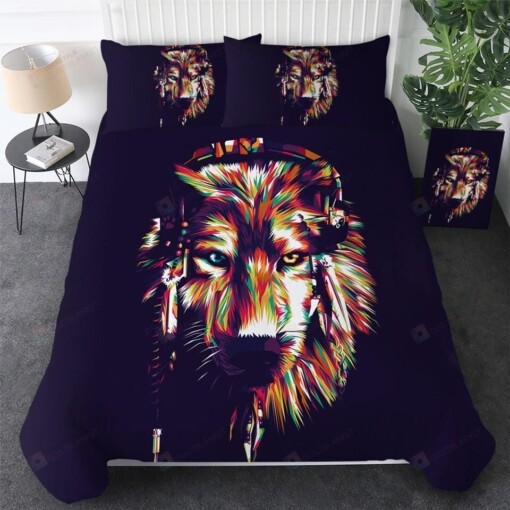 Wolf Cotton Bed Sheets Spread Comforter Duvet Cover Bedding Sets