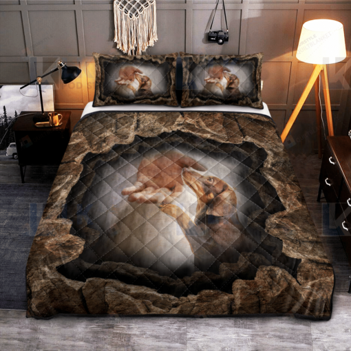 Dachshunds Hand God Stone Quilt Bedding Set