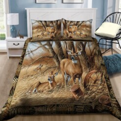 Deer In The Forest Bedding Set Bed Sheets Spread Comforter Duvet Cover Bedding Sets