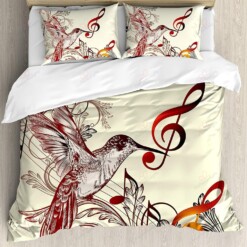 Hummingbird Music  Bedding Set (Duvet Cover & Pillow Cases)