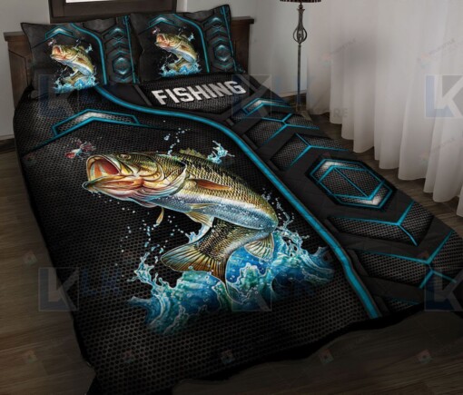 Fishing Quilt Bedding Set