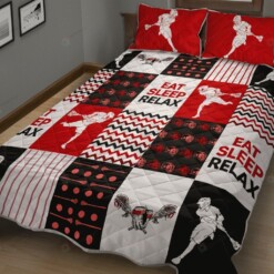 Lacrosse Eat Sleep Relax Quilt Bedding Set Bed Sheets Spread Comforter Duvet Cover Bedding Sets