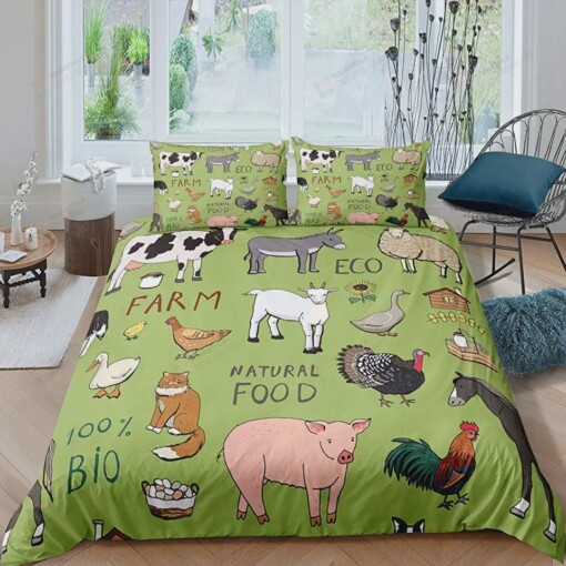 Farm Animal Natural Food Bedding Set Bed Sheet Spread Comforter Duvet Cover Bedding Sets