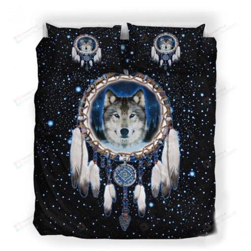 Wolf Dream Catcher Galaxy Bedding Set