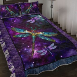 Dragonfly Dazzling Quilt Bedding Set