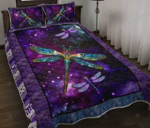 Dragonfly Dazzling Quilt Bedding Set