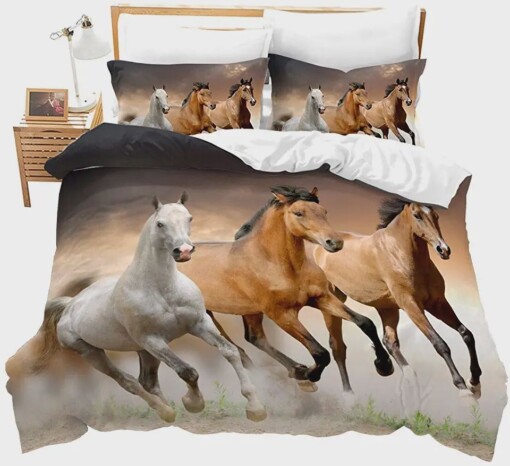 Horse Running Bedding Set Bed Sheets Spread Comforter Duvet Cover Bedding Sets