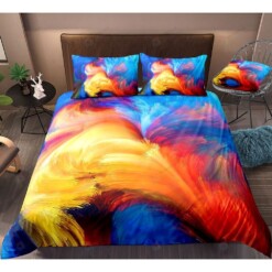 Colorful Smog Bedding Set Bed Sheets Spread Comforter Duvet Cover Bedding Sets