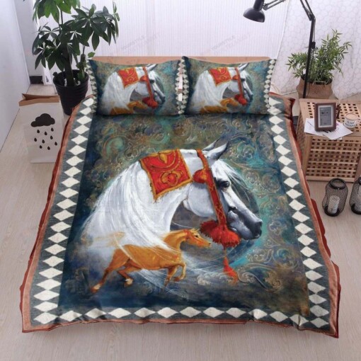 Horse Cotton Bed Sheets Spread Comforter Duvet Cover Bedding Sets