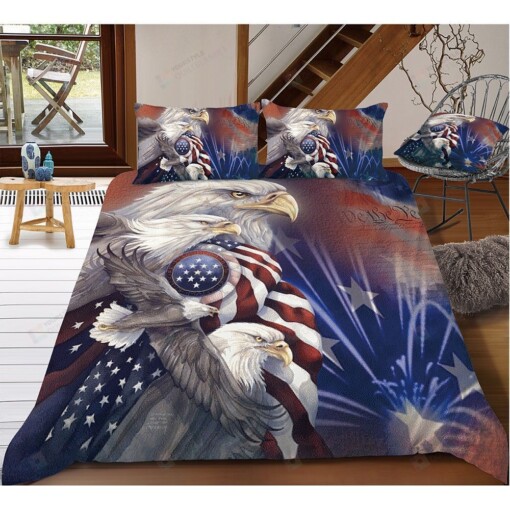 Eagle American Independence Day Bedding Set Bed Sheets Spread Comforter Duvet Cover Bedding Sets