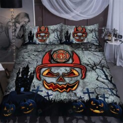 Halloween Style Firefighter Duvet Cover Bedding Set