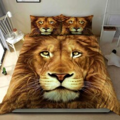 Lion Cotton Bed Sheets Spread Comforter Duvet Cover Bedding Sets