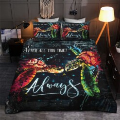 Turtle After All This Time Bedding Set Bed Sheets Spread Comforter Duvet Cover Bedding Sets