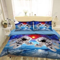 Astronauts Flying Bedding Set (Duvet Cover & Pillow Cases)