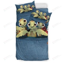 Turtles And Zipper Jean Bedding Set Cotton Bed Sheets Spread Comforter Duvet Cover Bedding Sets