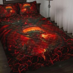 Lava Dragon Art Quilt Bedding Set