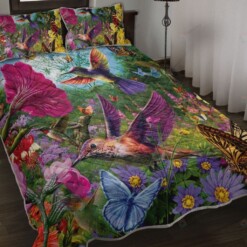 Hummingbird Garden Quilt Bedding Set