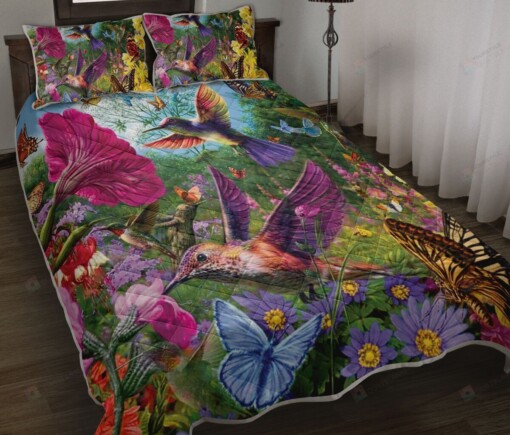 Hummingbird Garden Quilt Bedding Set