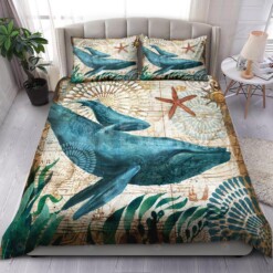 Blue Whale Bedding Set Bed Sheets Spread Comforter Duvet Cover Bedding Sets