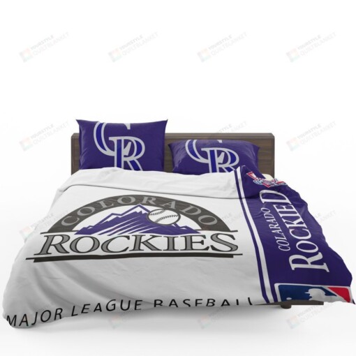 Colorado Rockies Logo MLB Bedding Set